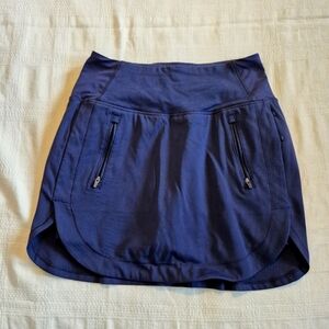 Athleta women's size XS Fairway golf skort 16" navy blue EUC